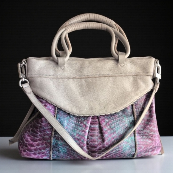Aimee Kestenberg Beige and Purple Satchel - Picture 16 of 16
